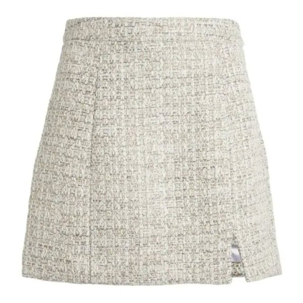 Paige 💋 Tweed Molly Mini Skirt \\ Ecru/Gold // Size 4